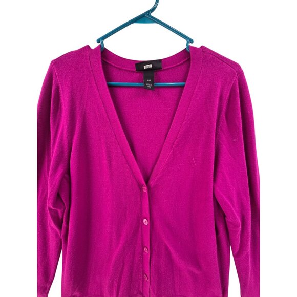 Lane Bryant Women's Cardigan Sweater Button Up V Neck Purple Size 18/20 Classic - Picture 3 of 6